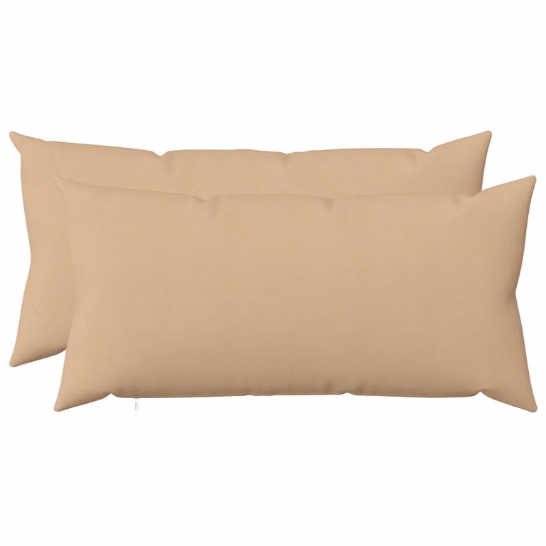 Set di 2 cuscini vidaXL HEERLEN beige in tessuto con rivestimento lavabile, 40 x 80 cm