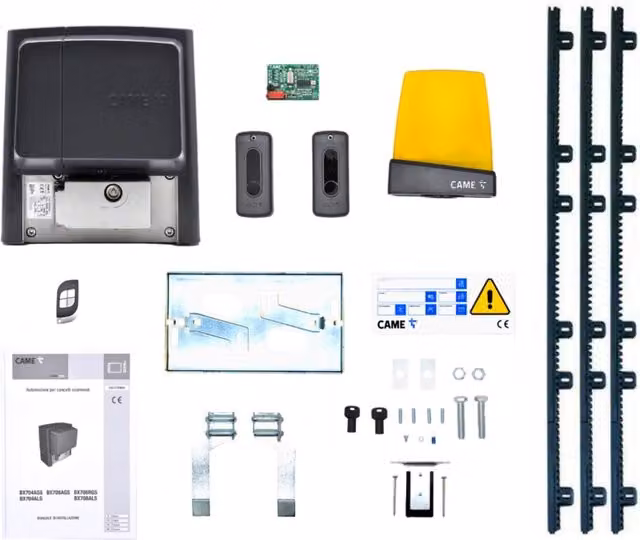 KIT CAME U2313 BX-78 230V AUTOMAZIONE CANCELLO SCORREVOLE 800KG CREMAGLIERA 3MT
