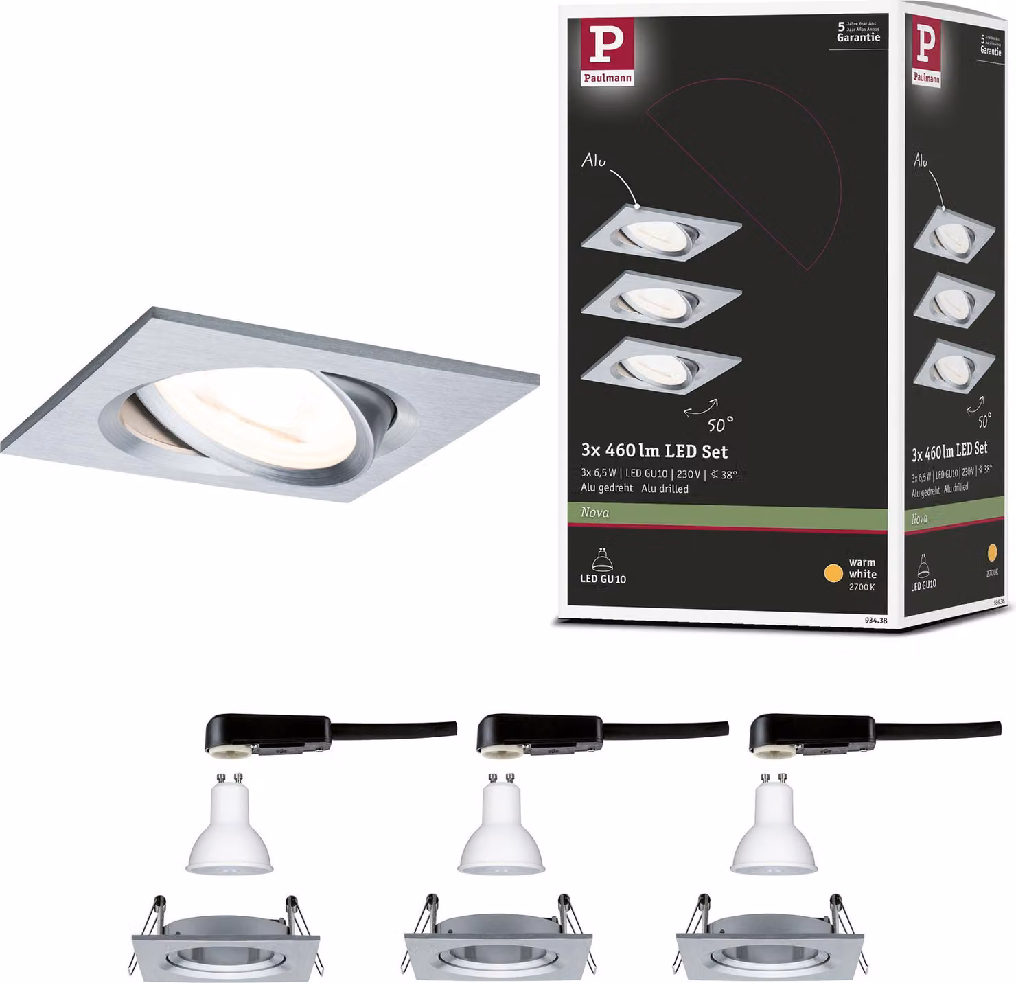 Paulmann Luce da incasso LED Nova basic set orientabile