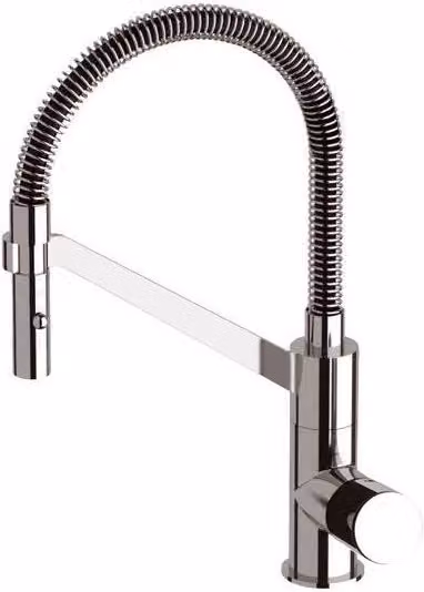 Miscelatore lavello con flessibile nero a molla - serie fusion