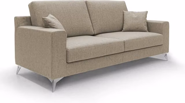 Divano Michael Divani.Store in tessuto impermeabile antimacchia marrone e beige, L: 206 cm