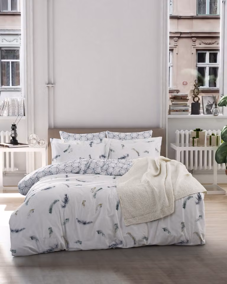 L'Essentiel Linge de Maison, Paradise- TRK3222, Bianco, Copripiumini, 100% cotone rinforzato