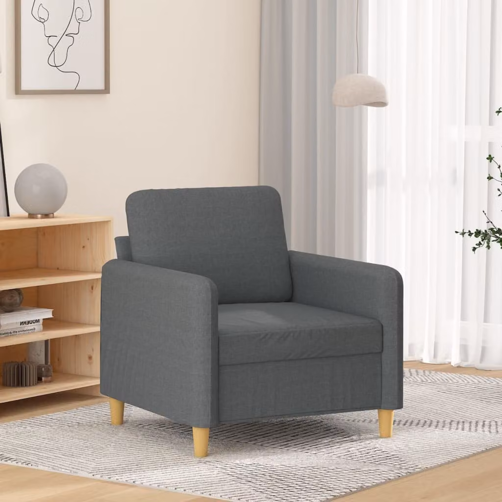 Maison Exclusive - Poltrona grigio scuro 60 cm tessuto