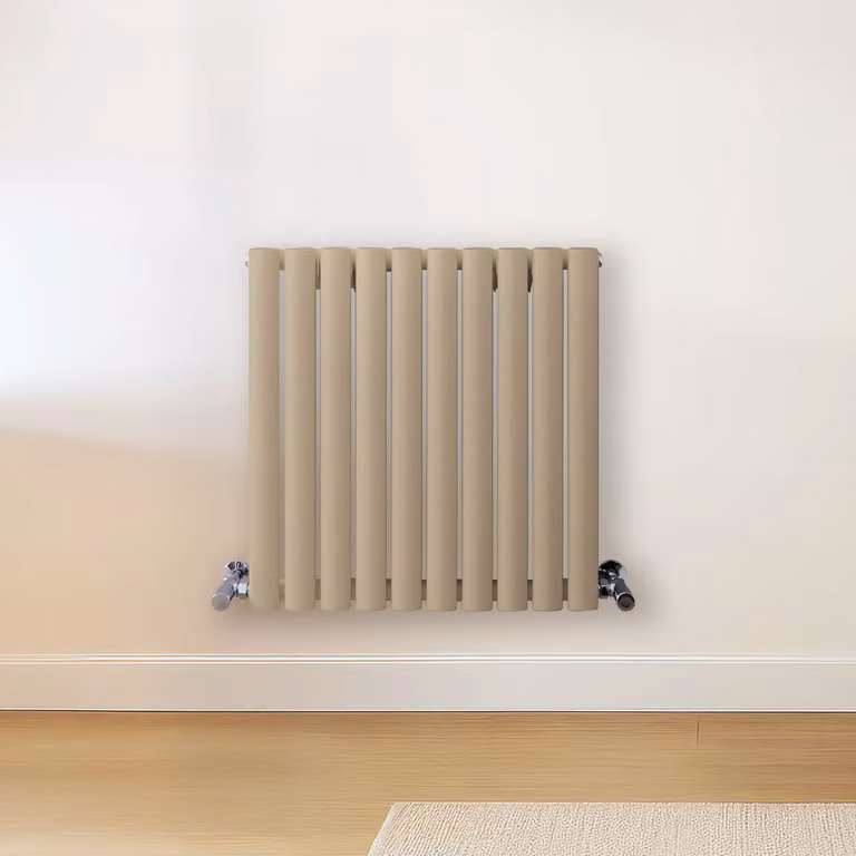 Radiatore di Design Orizzontale Marrone (Elk Marrone) - 600mm x 590mm - Pannello Doppio  - Revive