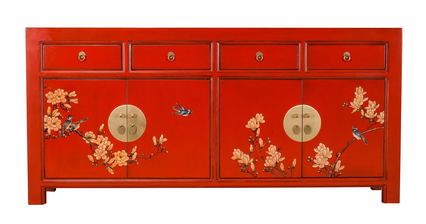 Fine Asianliving Cassettiera cinese Credenza cinese Armadietti cinesi Mobile cinese Mobile orientale asiatico 180x85x40