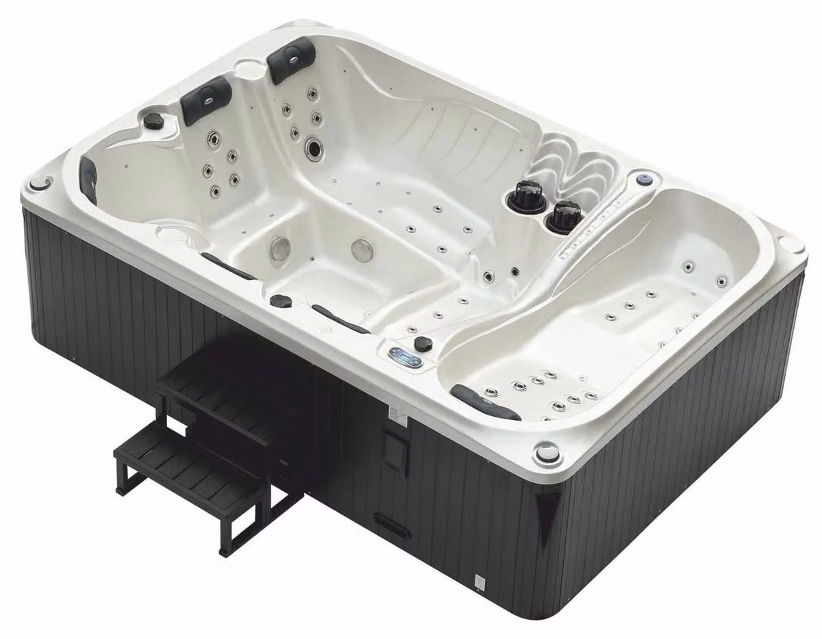 Casa Padrino Luxury Outdoor Jacuzzi Bianco / Nero 320 cm - Vasca idromassaggio da giardino