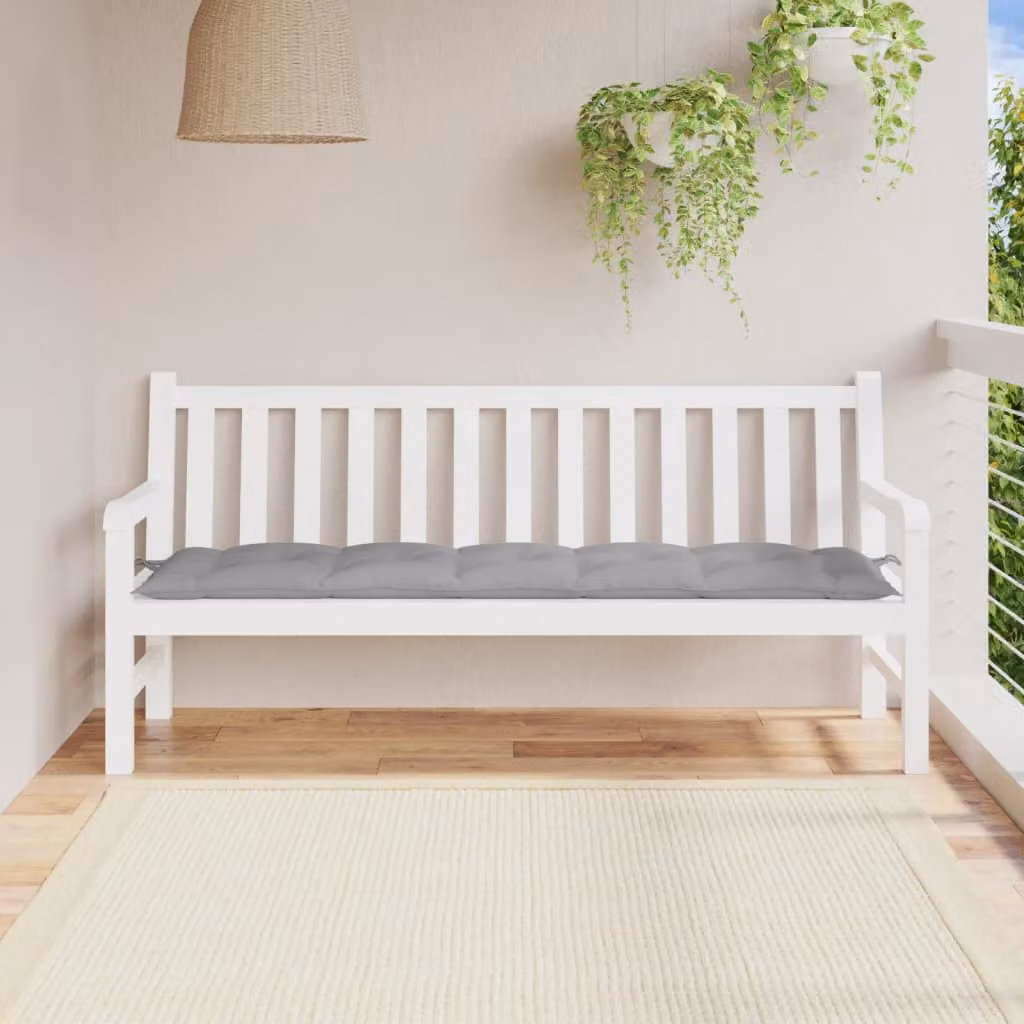 Cuscino per panca vidaXL Grigio in tessuto Oxford impermeabile e traspirante L/P/H: 180 x 50 x 7 cm