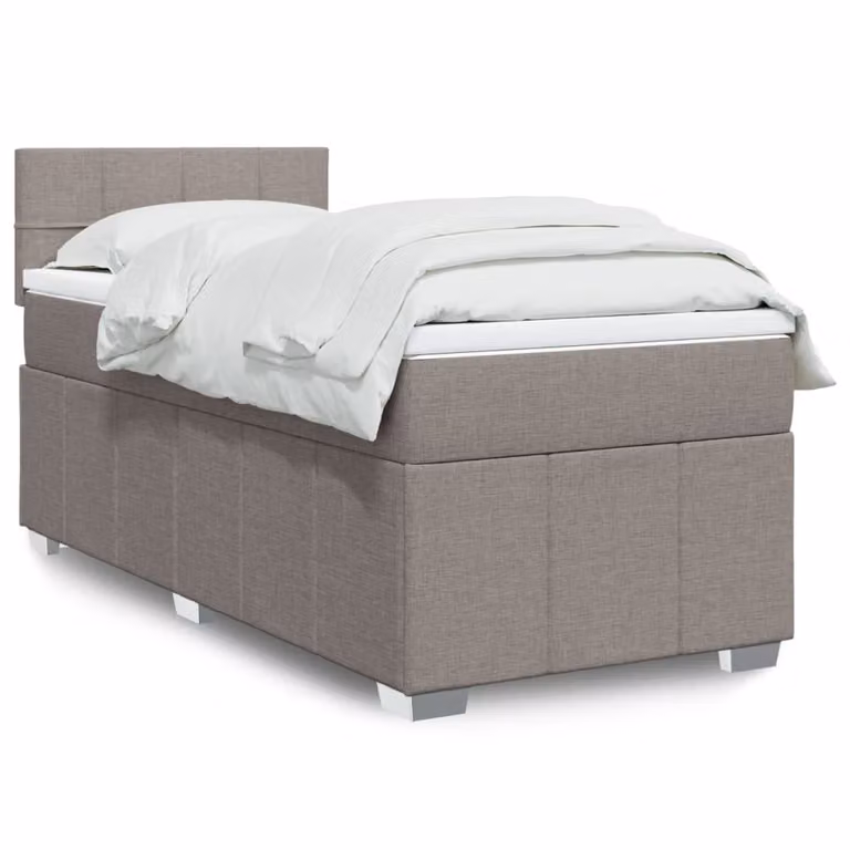 vidaXL Giroletto a Molle con Materasso in Tessuto, L/P: 100 x 200 cm
