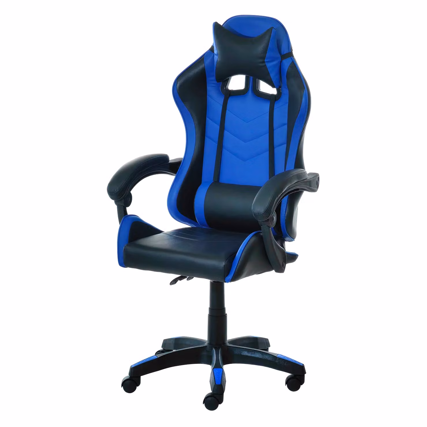 Poltrona Gaming Vestiamo Casa Blu e Nero con Poggiatesta e Braccioli – 1