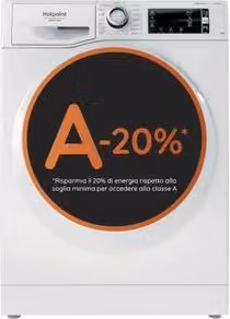 Lavatrice a carica frontale Hotpoint Ariston NBT 1048 WD A IT, bianca, 10,0 kg, 1400 giri/min