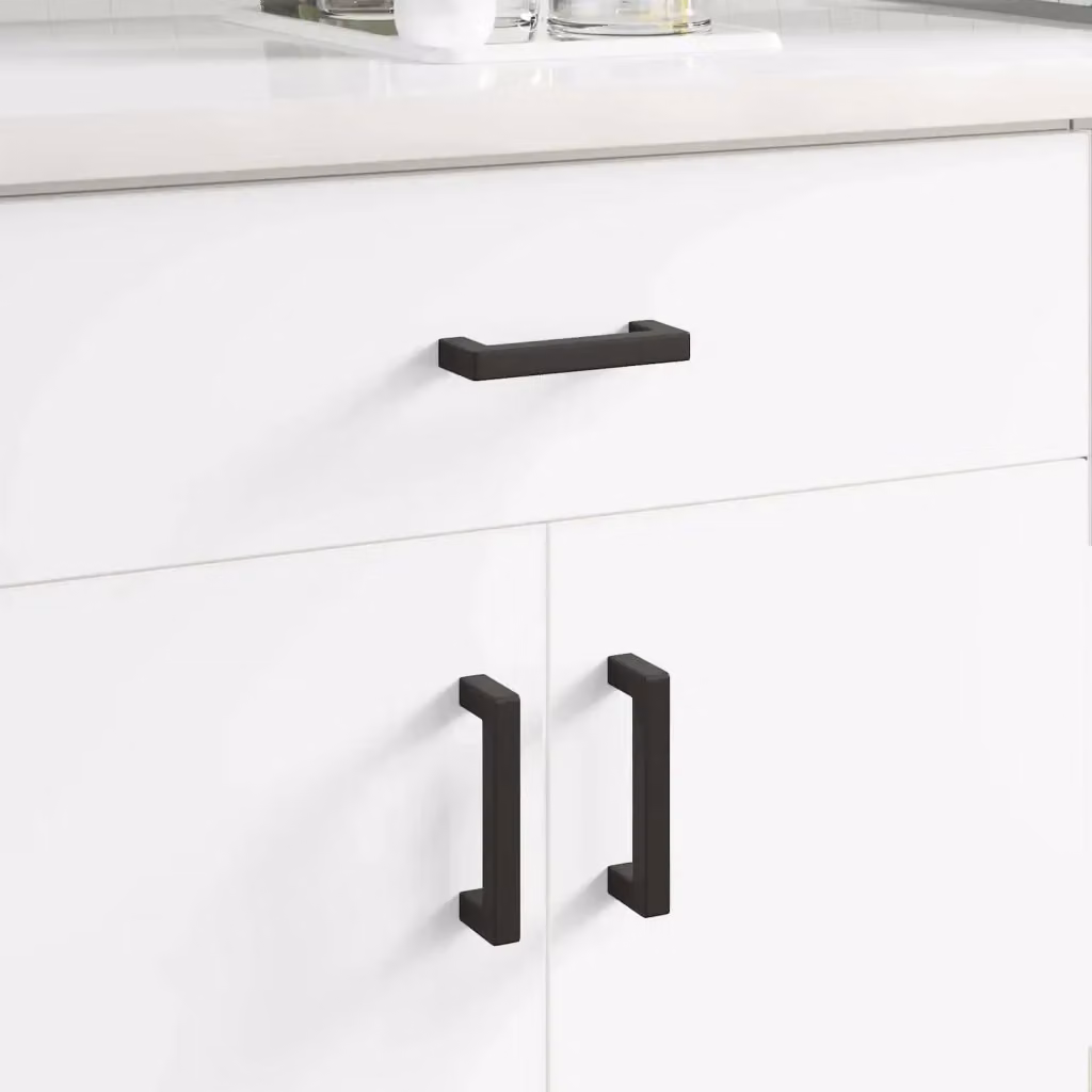 Set di 530 maniglie per mobili in ferro nero opaco DESIGN IN, L: 10,5 cm, P: 3,6 cm, H: 1,2 cm, modello CFW2949436 – 2
