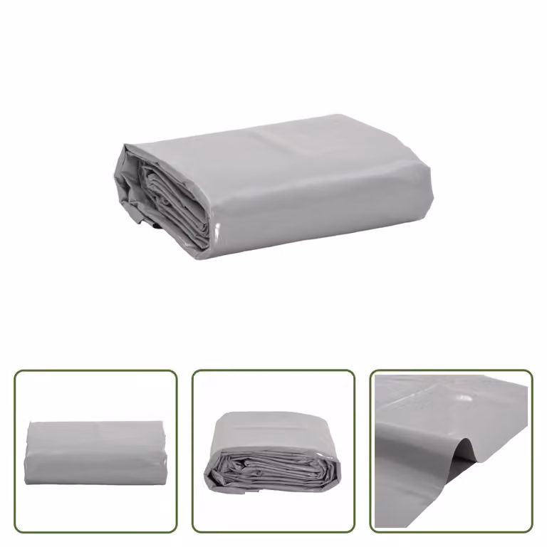 The Living Store Abdeckplane Grau 5x8 m 650 g/m²