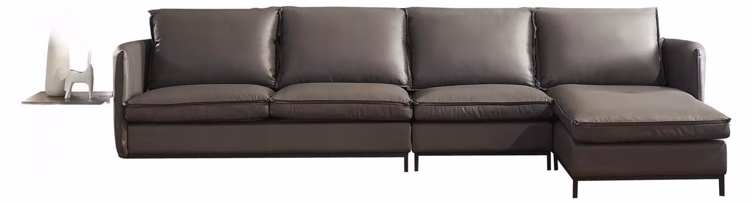 Garnitur Italien Sofa Leder Eck Couch Sitz Landschaft L-Form Luxus Wohn Polster