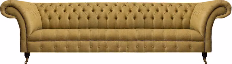 Luxus Sofa Viersitzer Couch Wohnzimmer Chesterfield Textil Polstermöbel