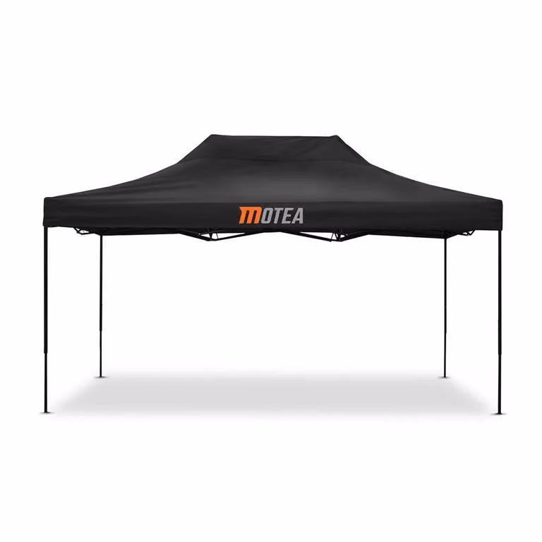 Tenda da corsa 3x4,5m pieghevole Tourtecs padiglione pieghevole per la pista MOTEA nero