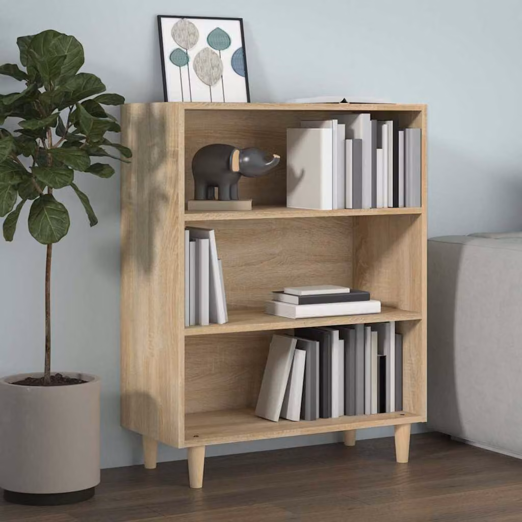 Credenza vidaXL in Legno Multistrato Rovere Sonoma, Colore Marrone/Beige, L 69,5 cm x P 32,5 cm x H 90 cm