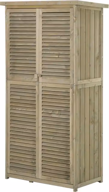 Armadio Mobile Portaoggetti da Giardino 87x46,5x160 cm in Legno Grigio