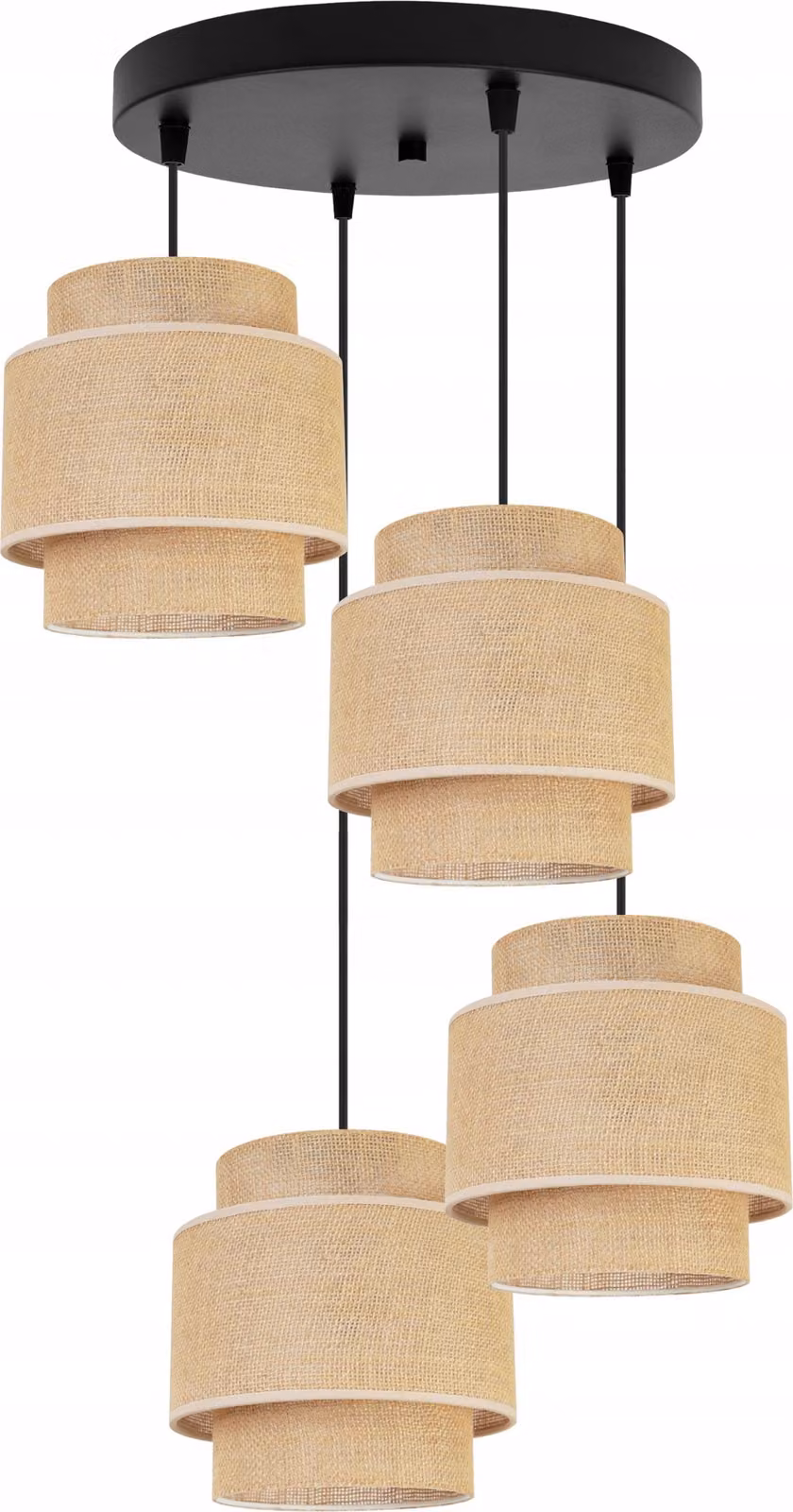 Lampada a sospensione, lampadario da soffitto, paralume, Boho Juta
