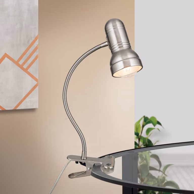 ORION Lampada con morsetto SAMALA, Alluminio / Grigio / Zincato, Studio / Ufficio, Metallo, Moderno, Lampada con morsetto