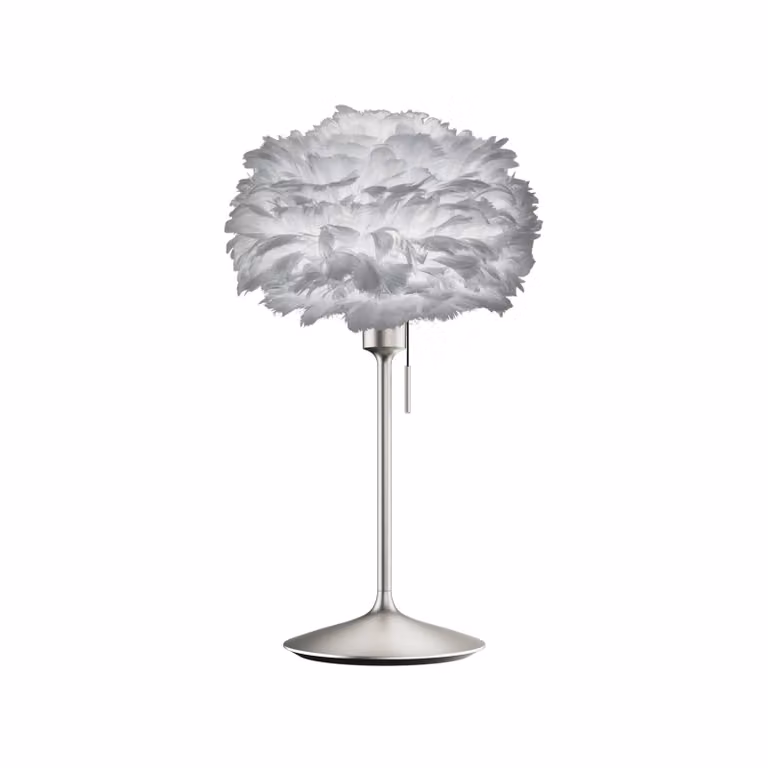 UMAGE Lampada da tavolo di design Eos mini, Alluminio / Grigio / Zincato, Soggiorno / Sala da pranzo, Metallo, Design, Lampada da tavolo