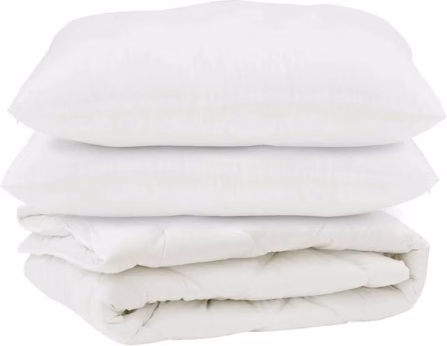 Set di 3 pezzi Piumone e Cuscini in Microfibra Bianca per Adulti