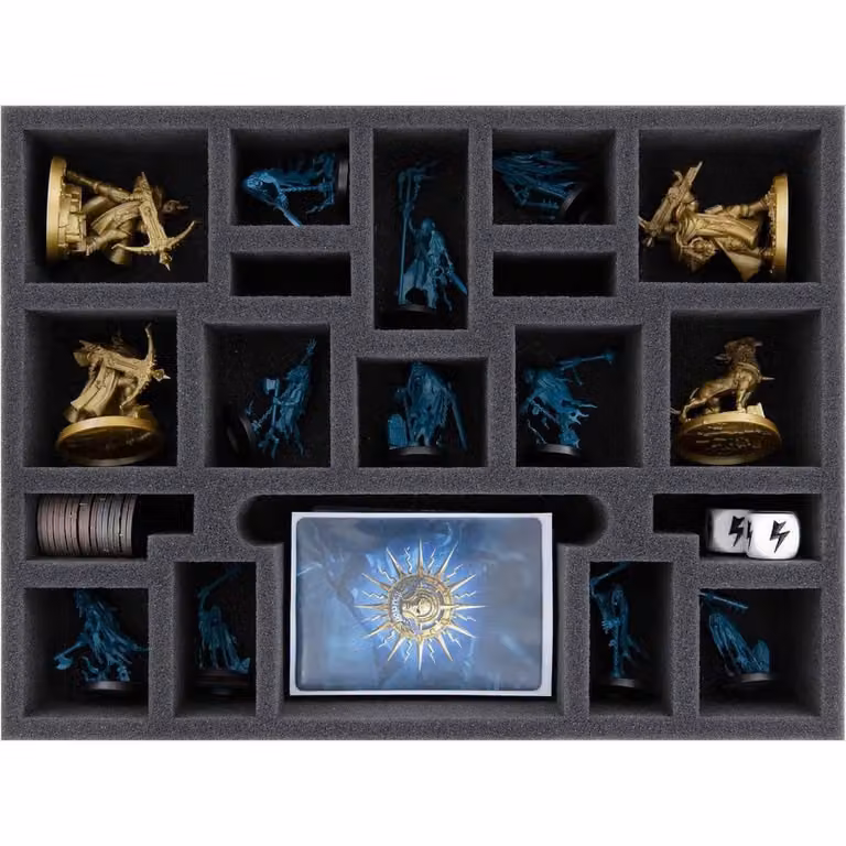 Inserto in schiuma per giochi da tavolo con 13 scomparti, 293x219x50 mm