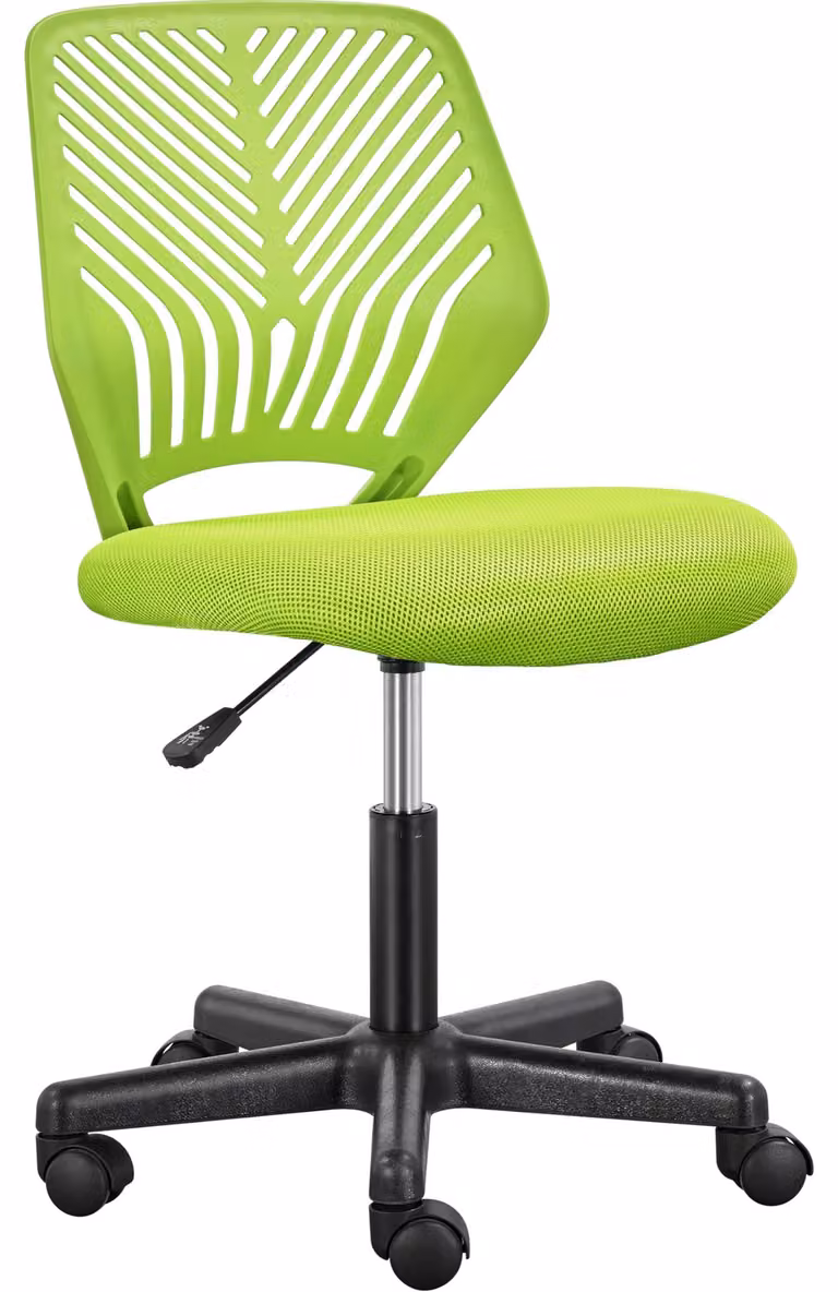 Sedia da ufficio Yaheetech, senza braccioli, ergonomica, colore verde