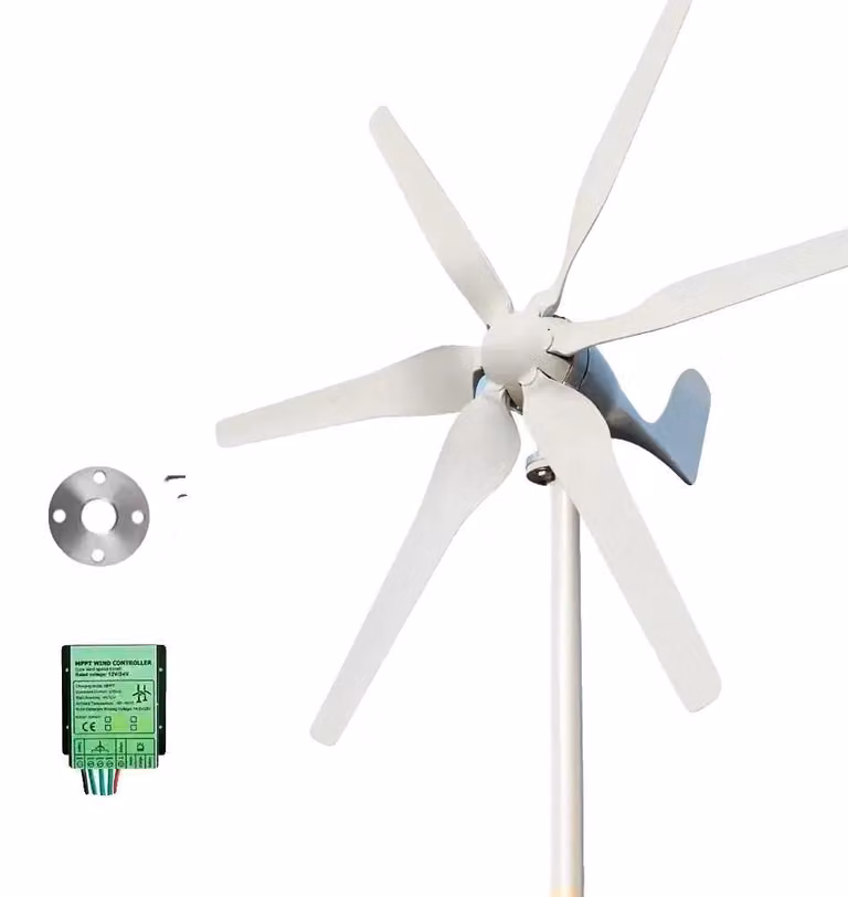 Turbina eolica, alta efficienza, compatibilità con sistemi off-grid, con controller incluso, potenza: 3000W, tensione: 12V