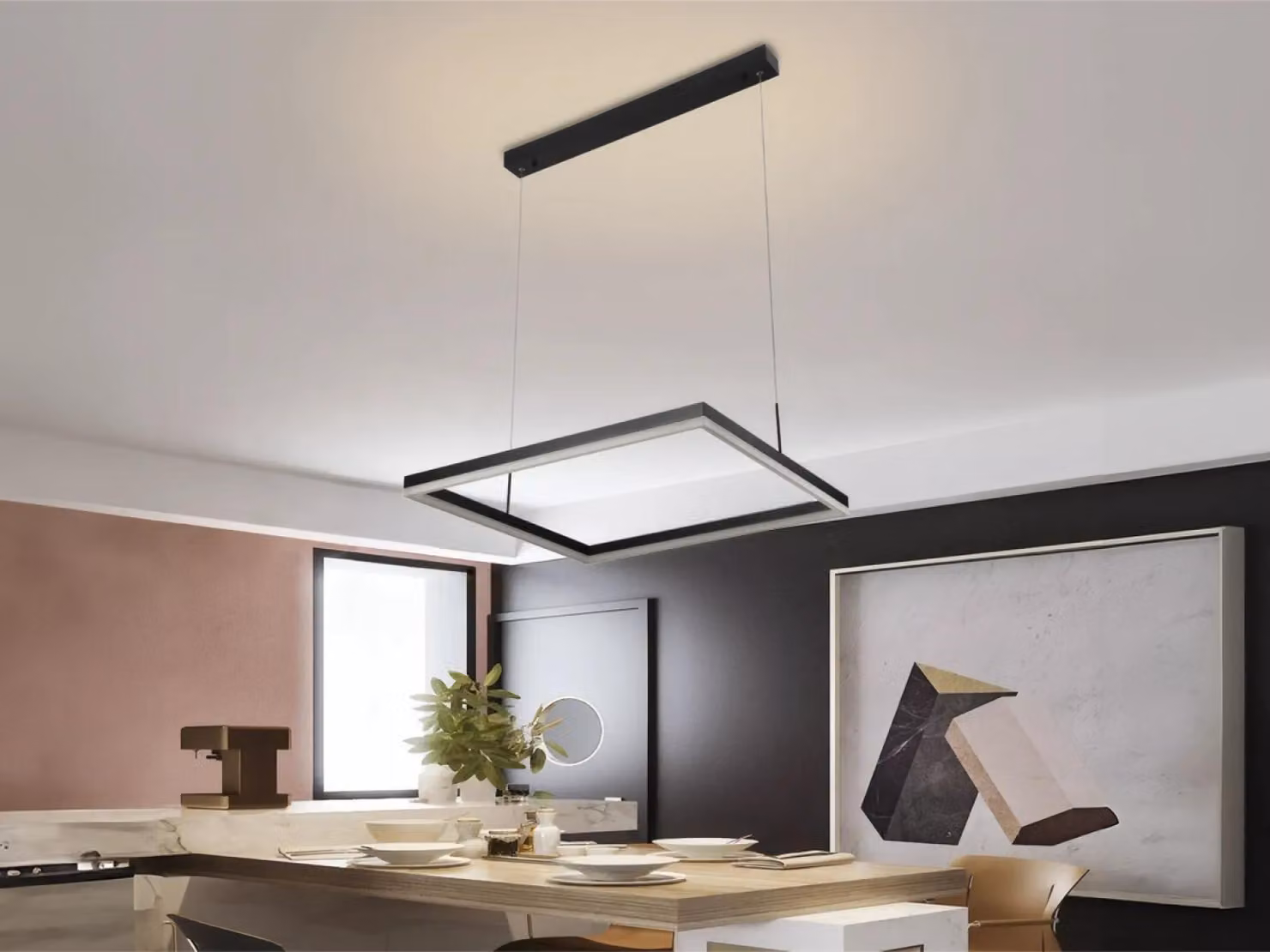 Lampada a sospensione a LED con cavo + telecomando, 55W - J4320/B