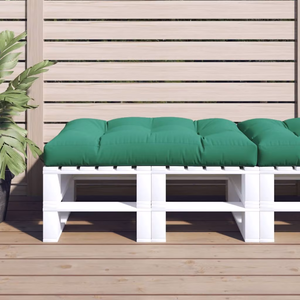 vidaXL Cuscino per Pallet Verde in Poliestere, L 120 cm x P 80 cm x H 12 cm