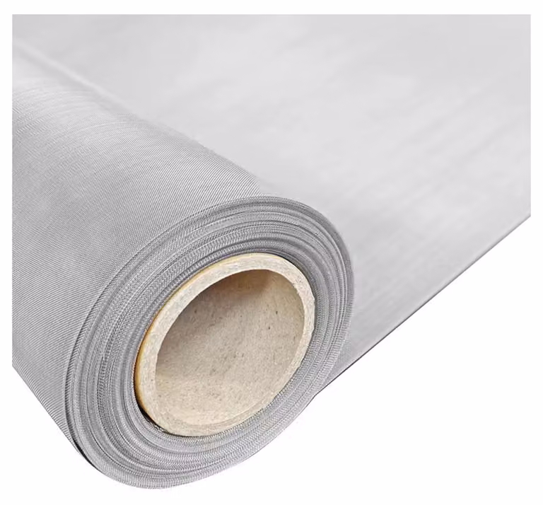 Tessuto in filo di acciaio inossidabile, maglia 400, dimensioni 30 x 120 cm, dimensione delle maglie 0,033 mm
