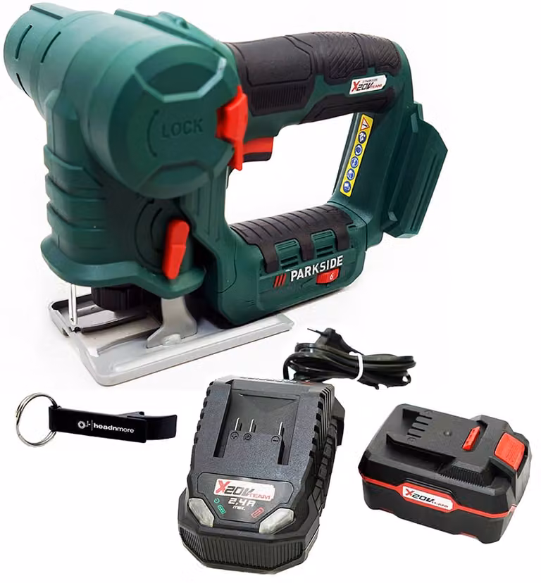 PARKSIDE® Seghetto alternativo e seghetto a batteria da 20 V PSSSA 20 con batteria (4 Ah) e caricabatteria inclusi