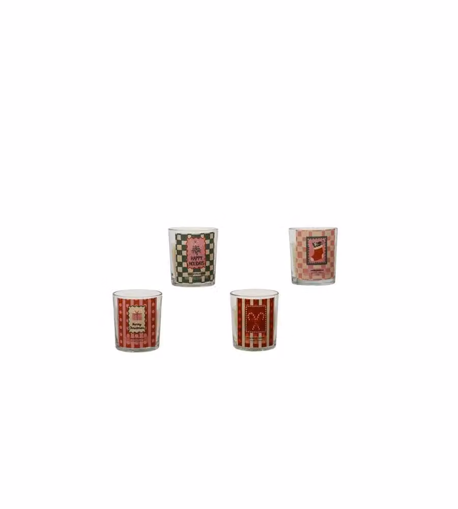 Candele Profumate Natalizie- Assortite 8,4x8,4xh10,2 cm - Fragranze Varie