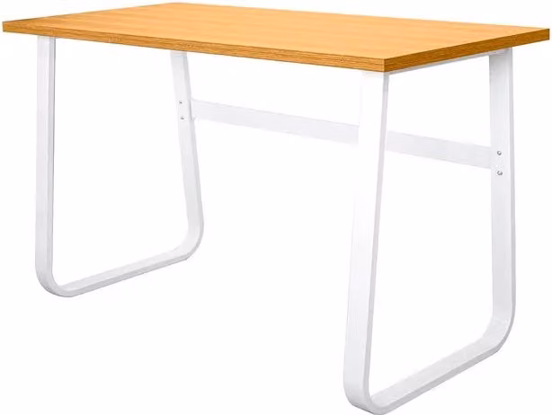 Scrivania Kenya IPERBRIKO bianca con top in rovere L: 120 cm, P: 60 cm, H: 75 cm