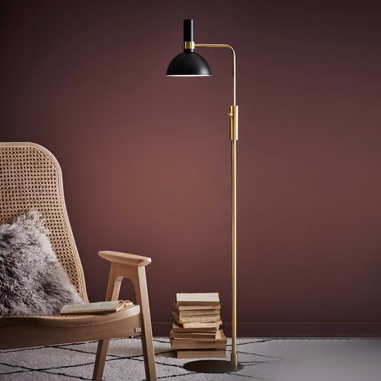 Markslöjd Lampada da terra Larry, dimmerabile, Nero, Soggiorno / Sala da pranzo, Metallo, Moderno, Lampada da terra