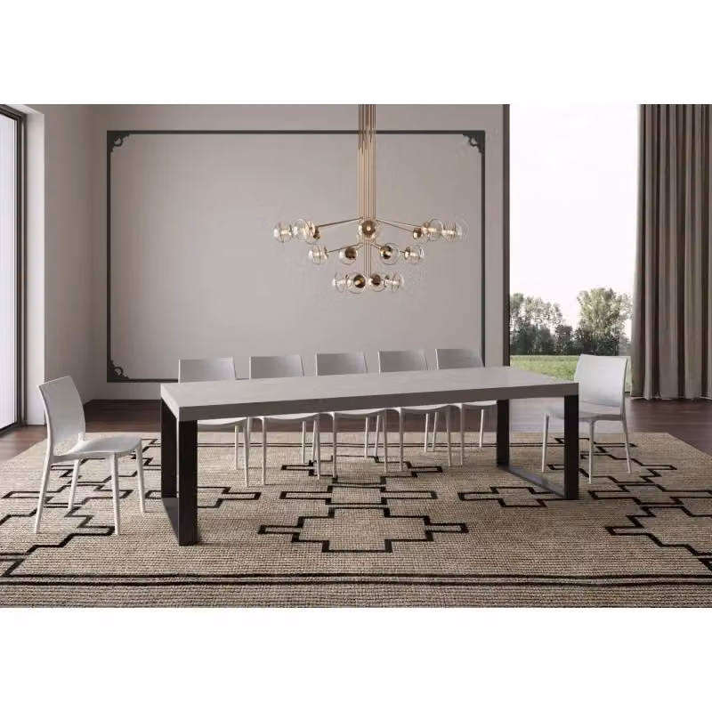Tavolo allungabile Tecno Premium ITAMOBY con telaio Antracite e piano Cashmere, L: 200-460 cm, P: 90 cm – 2
