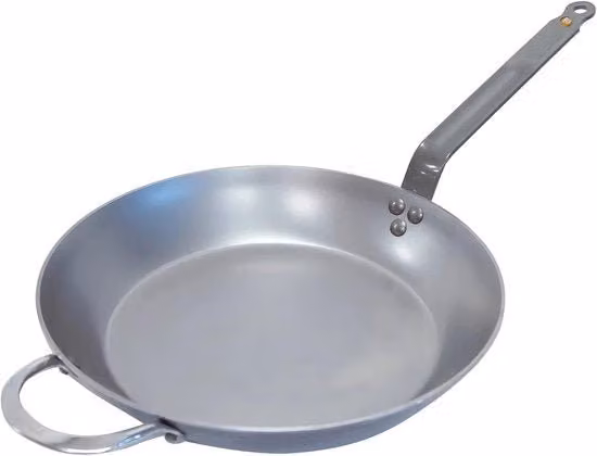 Padella in acciaio inossidabile - 1 pezzo - Argento - Diametro 32 cm