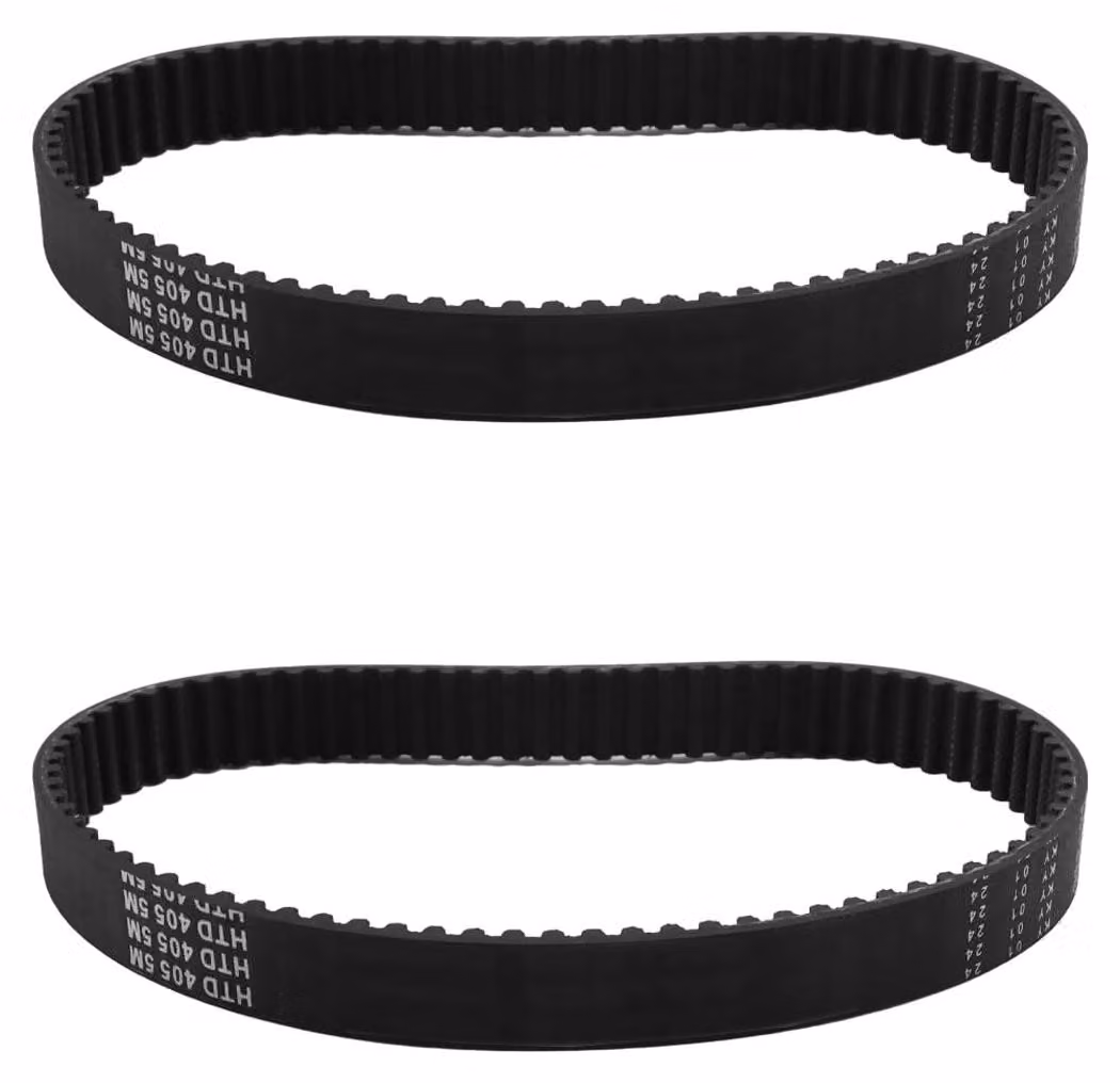 2 cinghie di trasmissione in gomma HTD5M - 81 denti, lunghezza del passo di 405 mm, larghezza di 15 mm