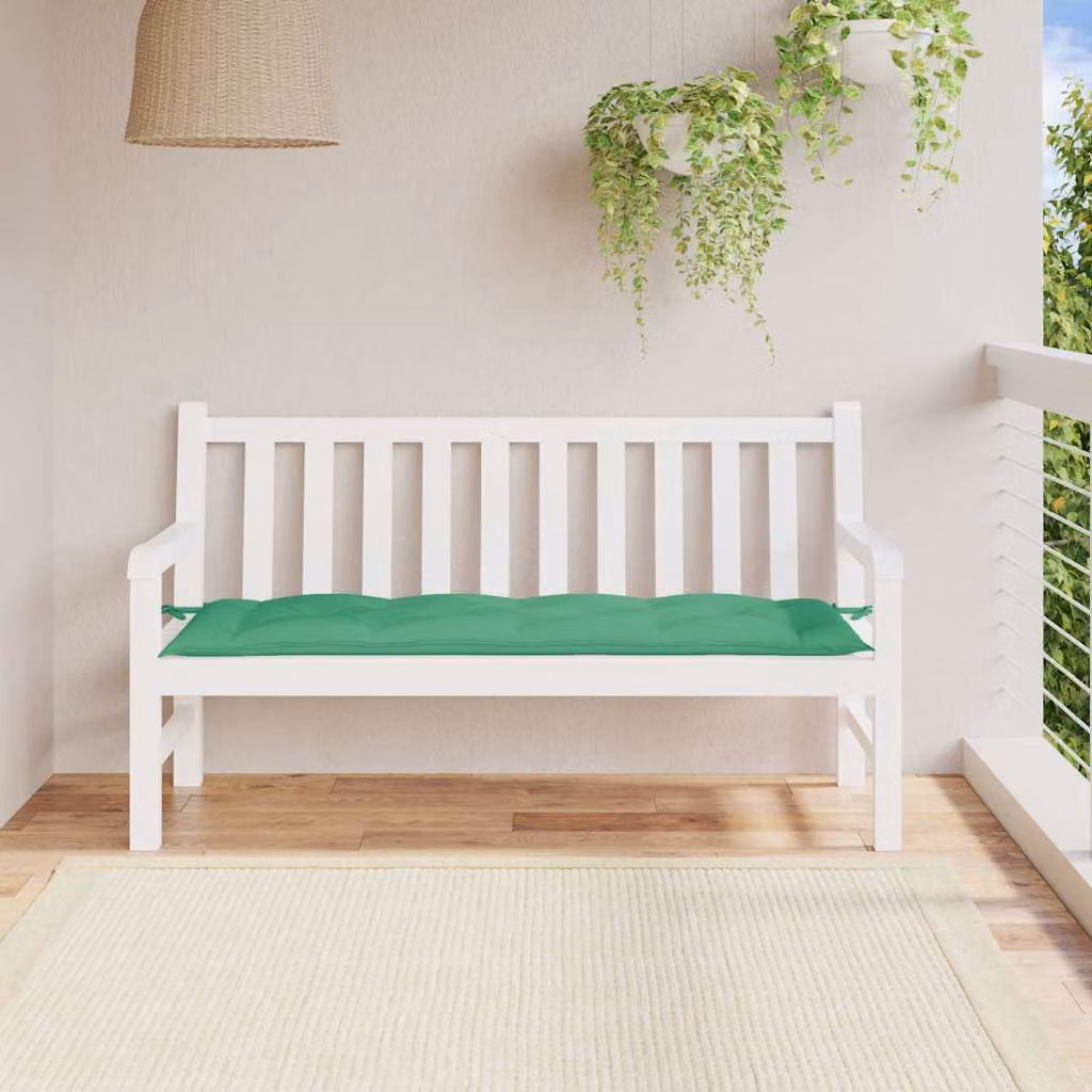 Cuscino per panca vidaXL verde in tessuto Oxford idrorepellente e traspirante L/P/H: 150 x 50 x 7 cm