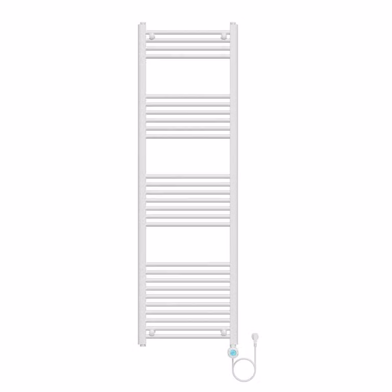 Asciugatore elettrico per asciugamani BELVIT, 900 W, bianco lucido, con controllo smart tramite Wi-Fi e termostato, dimensioni 1600x500 mm