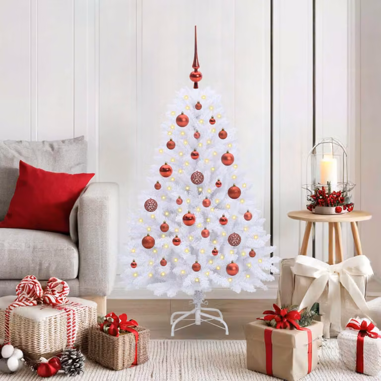 Maison Exclusive - Albero di Natale artificiale pieghevole, bianco, 120 cm, in PVC e acciaio