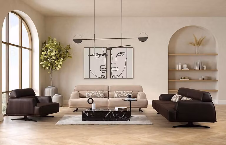 Luxus Sofagarnitur Sofa Garnitur Sofas 3 3 1 Sitzer Sessel Modern Leder