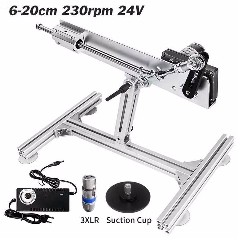 Linearattuatore - Alimentazione DC 24V - Corsa regolabile da 6 a 20 cm - 230 giri/min - Motore lineare silenzioso per l'automazione fai-da-te - Ingresso 220V - Corsa 6-20 cm, 230 rpm, Modello A