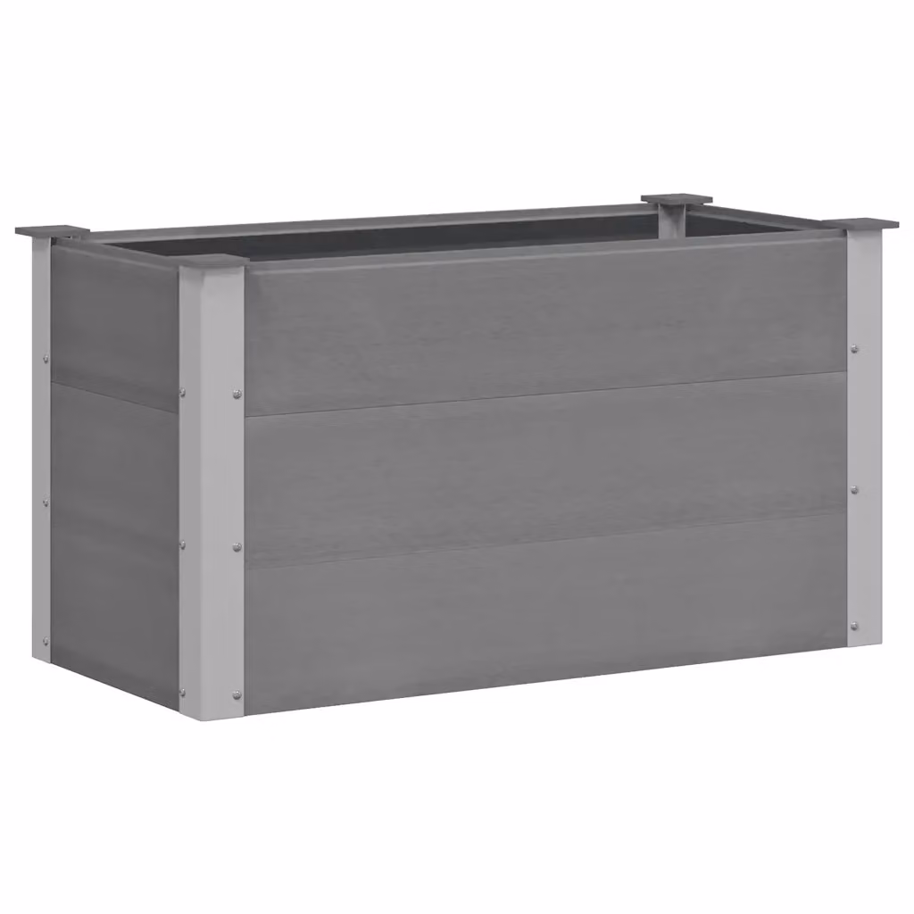Letto rialzato da giardino vidaxl in WPC e alluminio grigio L: 100 cm, P: 50 cm, H: 54 cm – 2