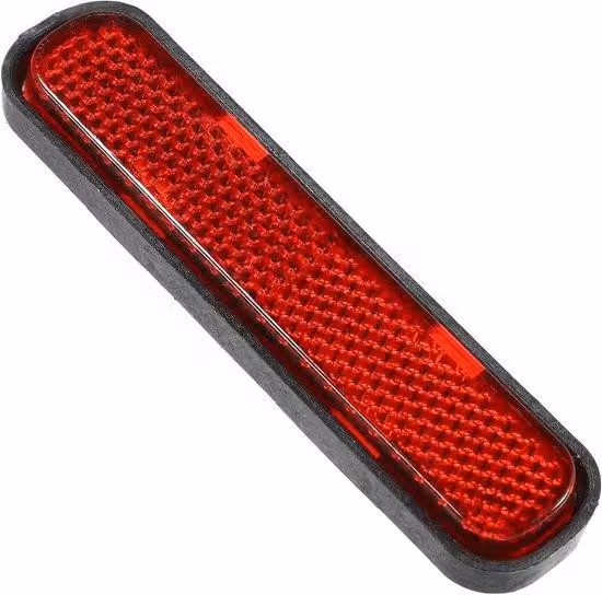 Specchio di sicurezza rosso per moto con fissaggio autoadesivo e chiusura a vite