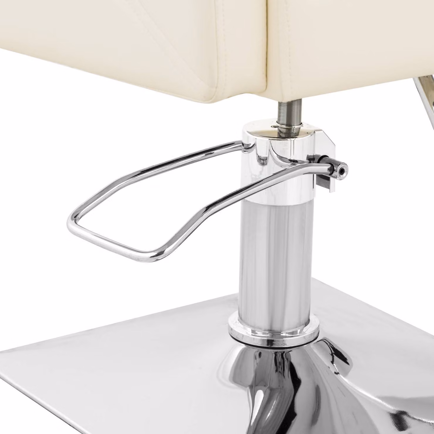 Expondo physa Poltrona da parrucchiere Carlisle con poggiapiedi - Altezza seduta 49 - 63 cm - 150 kg - Beige