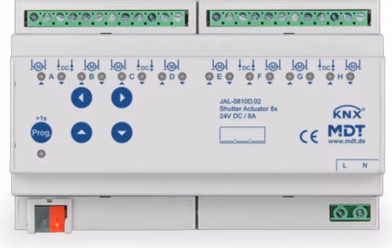MDT KNX Attuatore per tapparelle 4 vie REG, 1 pz.