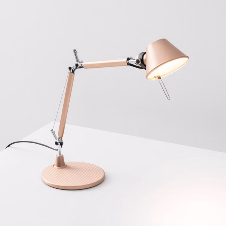 Artemide Lampada da scrivania Tolomeo Micro, Rame, Soggiorno / Sala da pranzo, Alluminio, Design, Lampada da tavolo