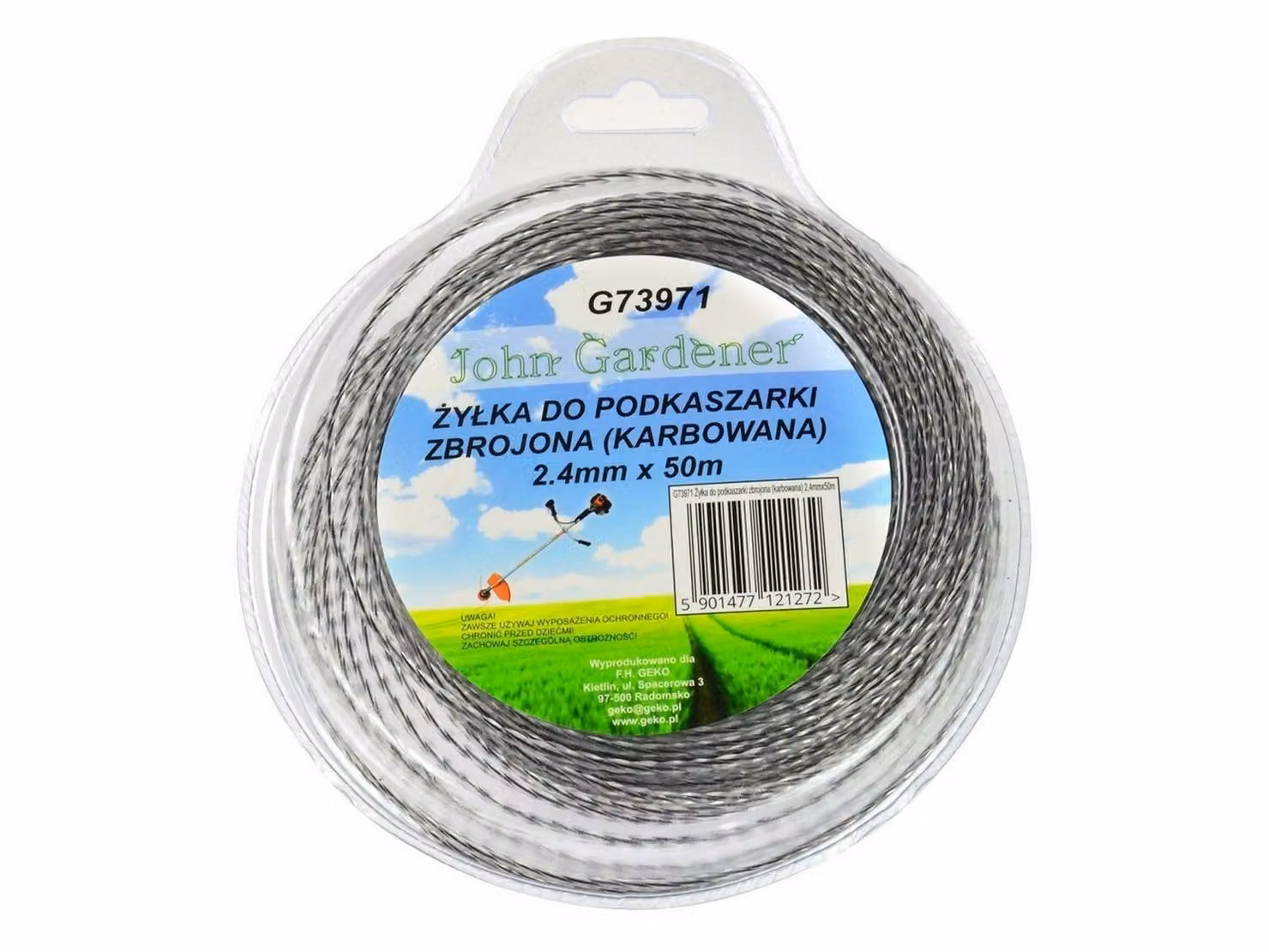 Filo per trimmer rinforzato (crimpato) 2,4mmx50m