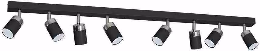 Plafoniera Joker Black/Chrome 8Xgu10 Lampada da soffitto Faretti da soffitto